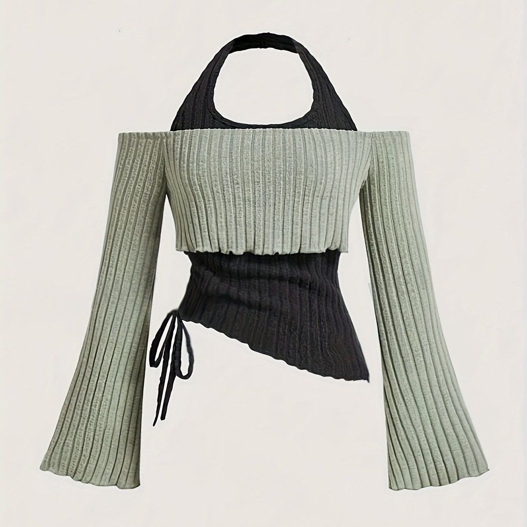 off shoulder halter top (Category: Longsleeves) located in Quezon City. Submitted by s.haaa (Listing ID 1461702660, Image 1). Description: bnew with tags.