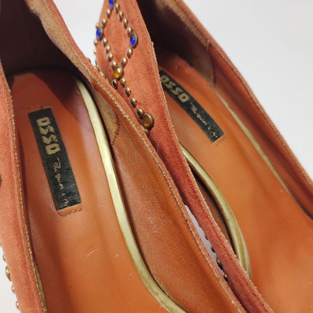orange beaded studded heels (Category: Heels) located in Cebu City. Submitted by crispyfri3dchicken (Listing ID 1461767430, Image 3). Description: 666 freeship size 7/38.