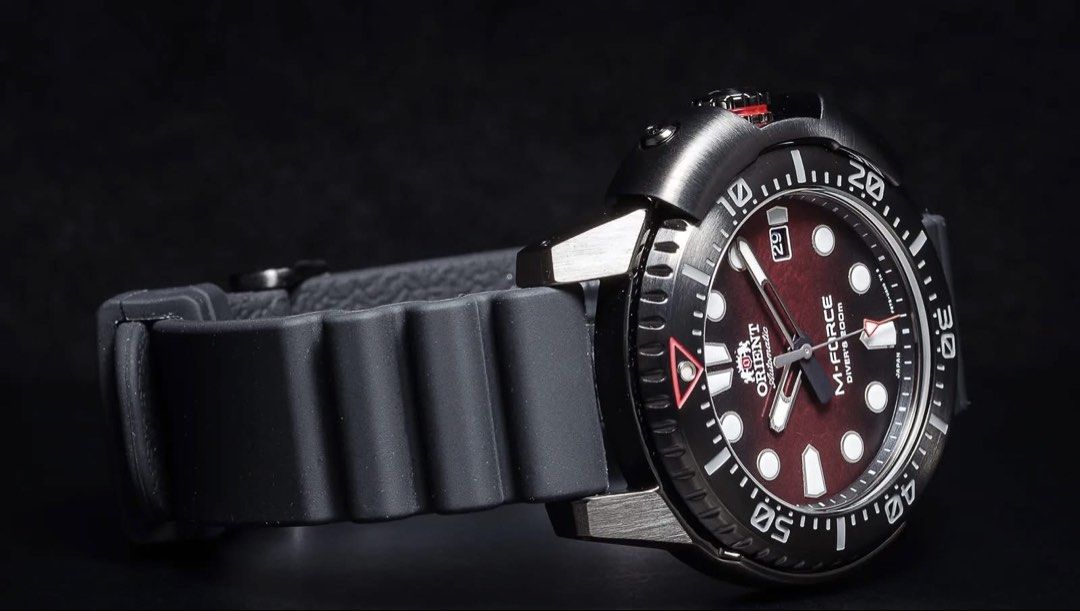 Orient LE Mforce RA-AC0L09R00B (Category: Men's Watches) located in Manila. Submitted by seikowatchfactory (Listing ID 1461693110, Image 3). Description: BNIB 10/10 Model: RA-AC0L09R00B Price: 19995 pesos Specifications: Limited Edition In-house Caliber F6727 Made in Japan Stainless Steel Case Case Diameter: 45mm Case Thickness: 13.2mm Automatic Movement 40 hours Power Reserve 200m Water Resistance Screw Down Crown Uni-directional Rotating Bezel 