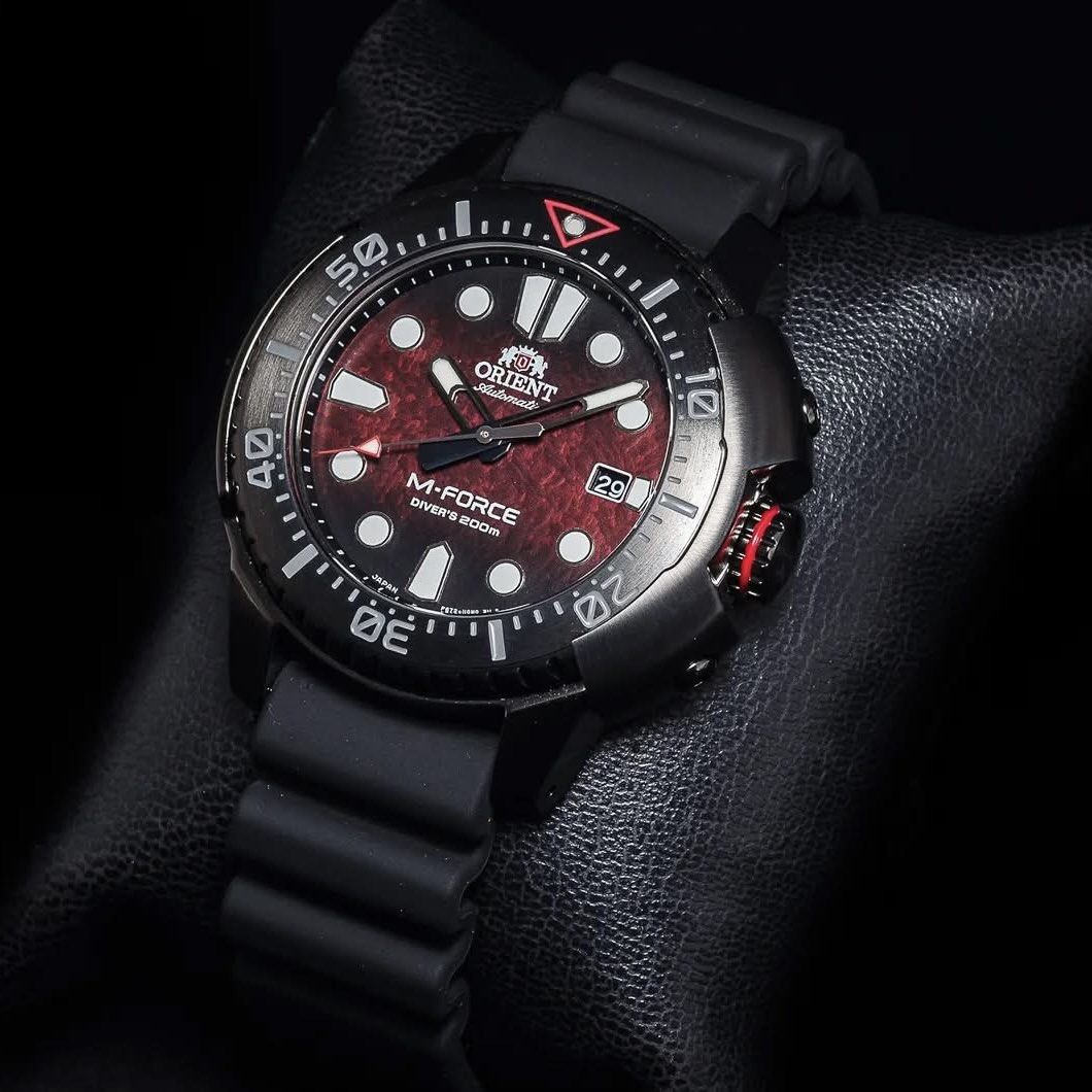 Orient LE Mforce RA-AC0L09R00B (Category: Men's Watches) located in Manila. Submitted by seikowatchfactory (Listing ID 1461693110, Image 1). Description: BNIB 10/10 Model: RA-AC0L09R00B Price: 19995 pesos Specifications: Limited Edition In-house Caliber F6727 Made in Japan Stainless Steel Case Case Diameter: 45mm Case Thickness: 13.2mm Automatic Movement 40 hours Power Reserve 200m Water Resistance Screw Down Crown Uni-directional Rotating Bezel 