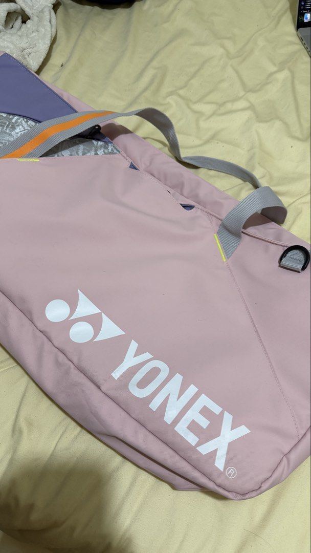 Original YONEX Pink Bag (Category: Shoulder Bags) located in Mandaluyong City. Submitted by arrianeli92735 (Listing ID 1461648705, Image 2). Description: - Original Yonex bag - Color: Pink - Features stylish purple and patterned accents - Authentic Yonex branding - Ideal for sports gear or everyday use.