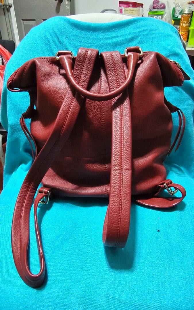 Patrice Breal Leather Back Pack (Category: Luxury Bags & Wallets) located in Caloocan City. Submitted by jpmshoppe (Listing ID 1461674055, Image 2). Description: - Burgundy leather backpack from Patrice Breal - Textured leather exterior - Zip closure main compartment - Multiple interior pockets - Adjustable shoulder straps - Ideal for everyday use.