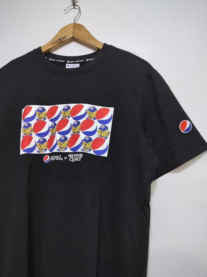 Pepsi x Beyond Closet Printed Tshirt (Category: Tshirts & Polo Shirts ) located in Taguig. Submitted by thriftybounce (Listing ID 1461578361, Image 2). Description: Fit : M-L Width : 21 Length : 27 Color Rate : 9.8/10 Issue : Washable Stain, Cut Washtag.