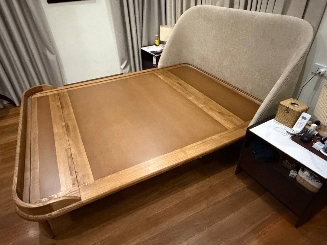Philux Stockholm Queen Bed (Category: Bed Frames & Mattresses) located in Makati City. Submitted by agl.ph (Listing ID 1461796785, Image 3). Description: PHILUX Stockholm Queen Bed PHP 70k PHP70k for Bedframe only PHP 115k for Bedframe + Mattress Philux Stockholm Queen Bedframe SRP PHP 106,100 Used for only a year but in great condition Fabric: Tribu Coffee Wood: Ash Coffee Dimensions: 171 x 216.6 x 110H cm Serta Perfect Sleeper Grandsuit Queen M