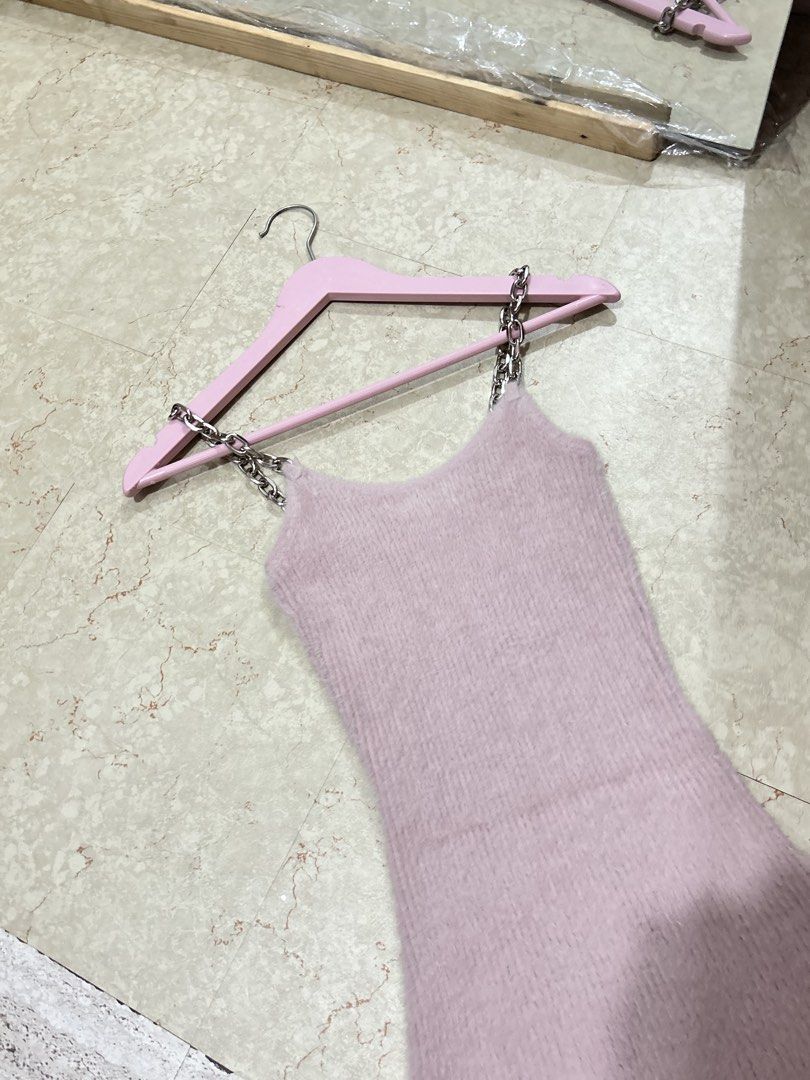 Pink Fuzzy Chain Strap Mini Dress (Category: Dresses) located in Batangas. Submitted by nommi26 (Listing ID 1461682863, Image 2). Description: - Adorable fuzzy mini dress in soft pink. - Features stylish chain straps for an edgy touch. - Flattering bodycon fit. - Ideal for nights out, parties, or adding a pop of color. - Feels incredibly soft and comfortable to wear..