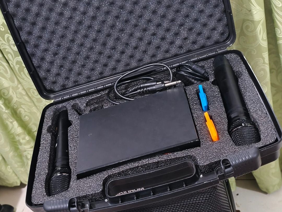 PK-10 JUNIOR (Category: Soundbars, Speakers & Amplifiers) located in Caloocan City. Submitted by rareowl_366374 (Listing ID 1461628298, Image 1). Description: Platinum PK-10 Trolley for sale🩵 ✅Original Platinum wireless microphones (included inside the case) ✅ Bluetooth and Wifi Connectivity ✅100% working performance and superb audio quality ✅ sign of usage NEGOTIABLE ‼️ built-in rechargable battery needs replacement ( dipo makaka affect sa perf