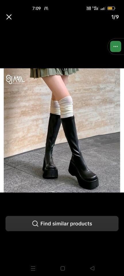 Platform Boots Size 39 (Category: Boots) located in Trece Martires City. Submitted by reveciel (Listing ID 1461586444, Image 2). Description: Once used since I had buy new one last week when I was in Dorm.
