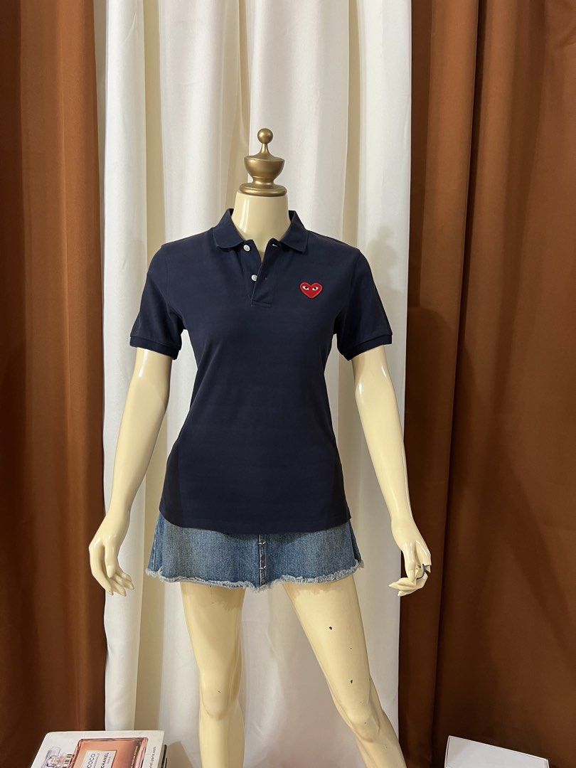 PLAY CDG Polo Shirt (Category: Luxury Apparel) located in Cebu City. Submitted by sexyclosetph2.0 (Listing ID 1461683593, Image 2). Description: In great condition Color rate 10/10 Black in actual Fits medium Still very nice pa po in actual .