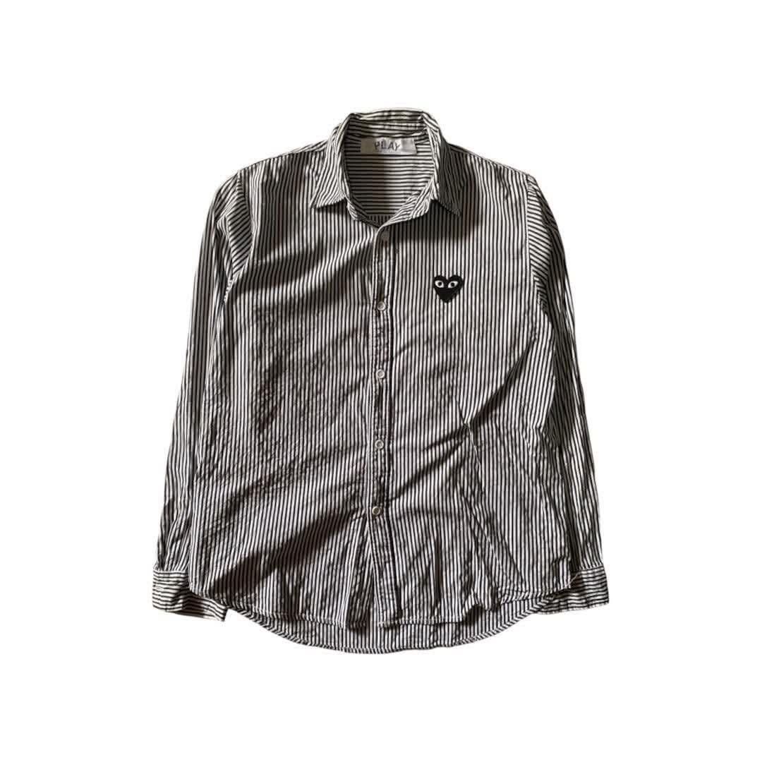 Play Comme Des Garcons Striped Long Sleeve Button Down Shirt (Category: Longsleeves) located in Makati City. Submitted by la_femme_by_bncks (Listing ID 1461750131, Image 1). Description: Length 24 Width 19.