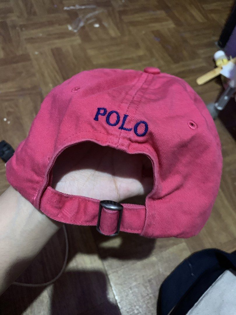 Polo Ralph Lauren Cap (Category: Caps & Hats) located in Manila. Submitted by usagichan_rabbit (Listing ID 1461574542, Image 2). Description: - Classic pink Polo Ralph Lauren cap, orignal from us. - Made from 100% cotton - Features iconic embroidered polo player logo on front - 'POLO' text embroidered on the back - Adjustable strap for a comfortable, custom fit - Ideal for everyday casual wear.