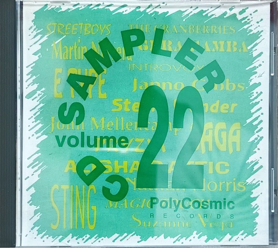 PolyCosmic Records Sampler Vol 22 CD (Category: CDs & DVDs) located in Manila. Submitted by ruelcabrer77078 (Listing ID 1461772357, Image 1). Description: - PolyCosmic Records Sampler Volume 22 CD - Features artists like The Cranberries, Sting, and Suzanne Vega - Includes songs from various albums and movie soundtracks - Excellent compilation for music lovers - Promotion only item, not for sale.