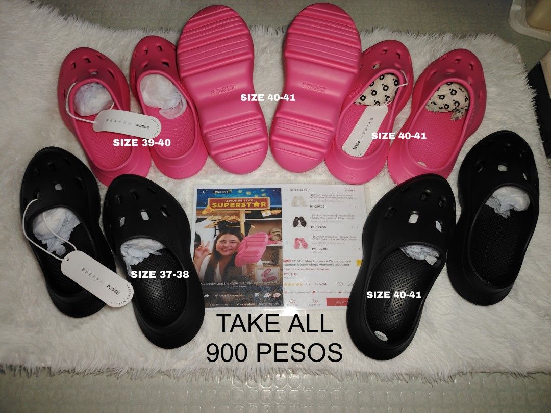 Posee Slippers Men & Women (Category: Slippers and slides) located in Manila. Submitted by jhaymar_hernandez (Listing ID 1461607444, Image 1). Description: Posee Slippers Men & Women 900 Pesos nalang Take all na Location Cogeo Gate 2 Antipolo City.