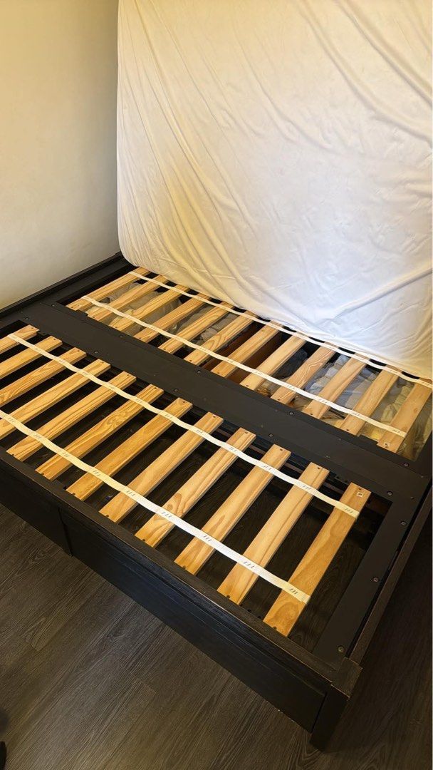 Pottery Barn Bed Frame + Mattress (Category: Bedding & Towels) located in Las Pinas. Submitted by paulo.balenton (Listing ID 1461707607, Image 2). Description: Size: 200 x 140cm Mattress is sealed with malouf mattress protector from the very beginning so its like new. Shipping will be shouldered and arranged by buyer. Location: Pilar Village, Las Pinas .
