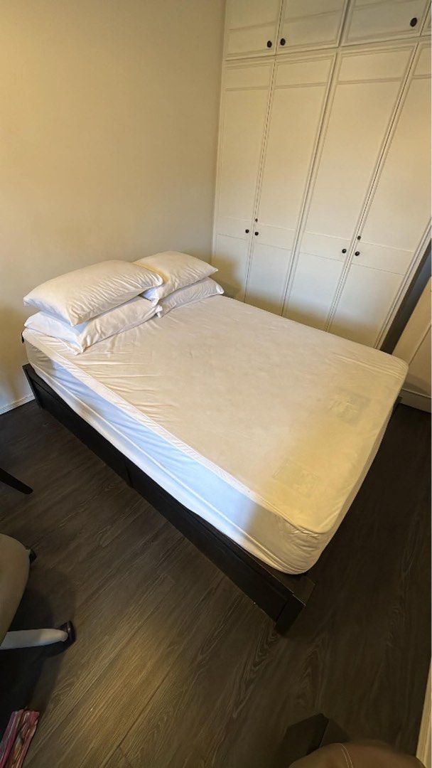 Pottery Barn Bed Frame + Mattress (Category: Bedding & Towels) located in Las Pinas. Submitted by paulo.balenton (Listing ID 1461707607, Image 1). Description: Size: 200 x 140cm Mattress is sealed with malouf mattress protector from the very beginning so its like new. Shipping will be shouldered and arranged by buyer. Location: Pilar Village, Las Pinas .