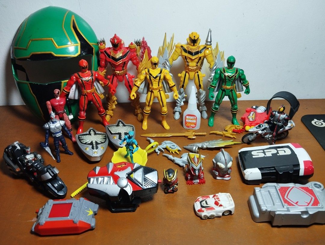 Power Rangers Action Figures and Accessories Lot (Category: Action & Battle Toys) located in Bacoor. Submitted by fastdeer-2d2a (Listing ID 1461608239, Image 2). Description: Bandai Power Rangers Mystic Force and karmen rider Bundles - Set of Power Rangers Mystic Force action figures Bandai Power Rangers Mystic Force -5.5-inch/6-inch Small action figures - 7 inch Tall Dragon series - 2005–2006 Bought -As is for parts, repair, restoration, custom 