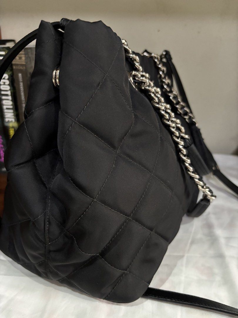 Prada Quilted nylon 2 way bag (Category: Announcements) located in Quezon City. Submitted by ingridsfinds (Listing ID 1461695829, Image 3). Description: Excellent condition Almost new With cards Receipt Rate 9.5/10.