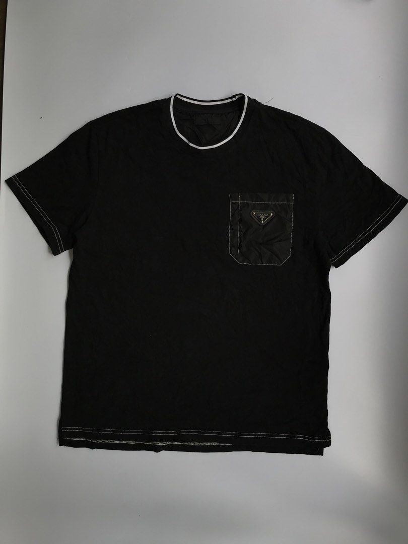 PRADA SHIRT (Category: Tshirts & Polo Shirts ) located in Aurora. Submitted by thrillthriftfinds123 (Listing ID 1461616052, Image 1). Description: PRADA SHIRT SIZE MEDIUM NO ISSUE GOOD CONDITION POCKET LOGO DESIGN 9.5 COLOR RATE .