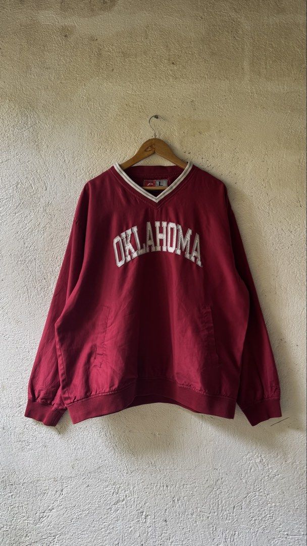 Pro Player Oklahoma Pullover Windbreaker (Category: Coats, Jackets and Outerwear) located in Lipa City. Submitted by scrap.threads (Listing ID 1461720676, Image 1). Description: Item: Pro Player Oklahoma Pullover Windbreaker Price: 450 Dimes: Width - 26 Length - 27 Issue: check pics Lipa City Ship via J&T (Shouldered by buyer) Payment via Gcash ***Notice*** Color may vary due to lighting. Payment first. Item/s are thrifted or used condition unles