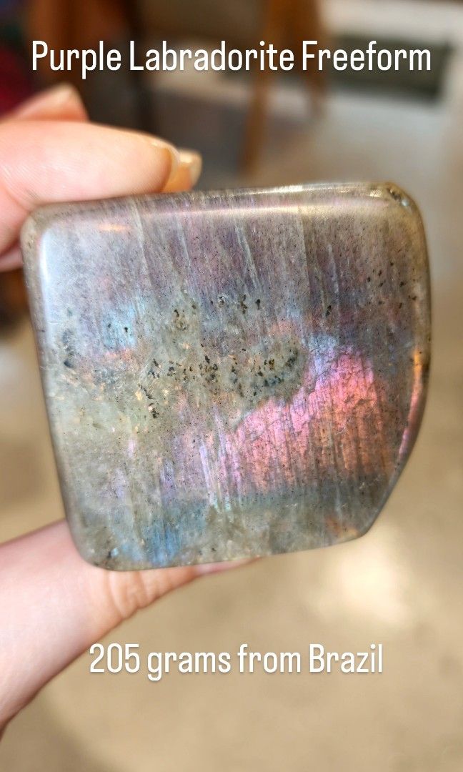 Purple Labradorite Freeform 205grams (Category: Precious Stones) located in Quezon City. Submitted by piaoliangcollections.ph (Listing ID 1461654838, Image 1). Description: All Natural rare purple Labradorite Freeform Stone of Transformation and Manifestation PM for sure buyer.