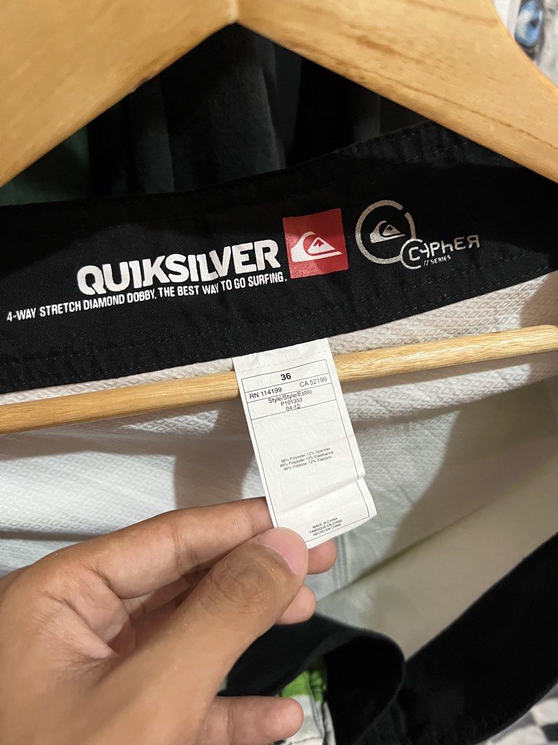 Quicksilver Boardshort (Category: Swim Trunks & Board Shorts) located in Manticao. Submitted by flipwithdave (Listing ID 1461797214, Image 2). Description: Quicksilver Boardshorts🔥 GOOD CONDITION✅ COLOR 10/10✅ WITH TAGS ✅ Dimes: L21 W38 Lo12.5 PRICE:📩 PM na mga bossing📍‼️ IG: flip_with_dave FB: Flip With Dave Carousell: Flip with dave LOCATION: MINDANAO MOP: GCASH 📲 COURIER: J&T🚚 Pay first before delivery 📱 Strictly no cancelation ‼️ No ref