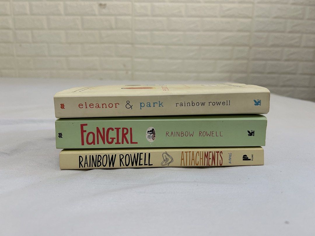 Rainbow Rowell Books (SET) (Category: Storybooks) located in Batangas. Submitted by dusclutter (Listing ID 1461589419, Image 2). Description: SOLD AS SET ONLY No highlights, torn pages, or folded pages. Only yellowing of pages as seen in photos RFS: decluttering Loc: Sto tomas batangas Can do meetups in SM sto tomas if will purchase 5 or more books Shipping c/o buyer MOP: Gcash / Maribank / Maya /BDO .