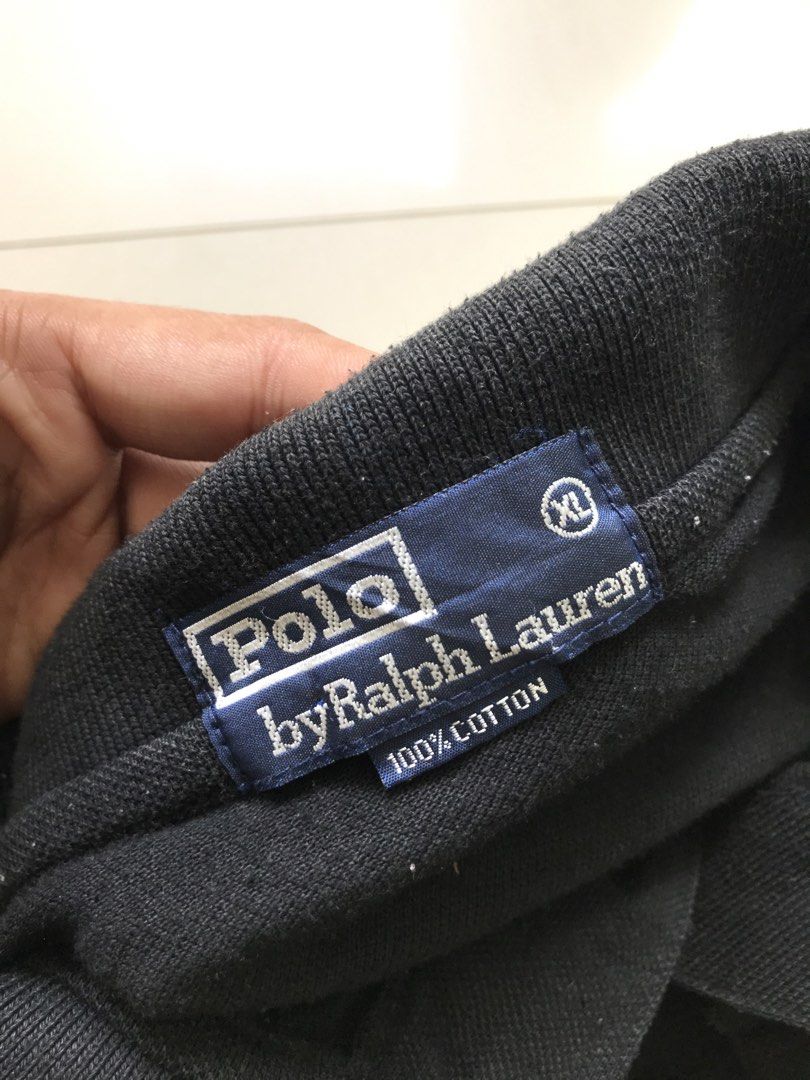 Ralph Lauren black polo (Category: Activewear) located in Manila. Submitted by franceleeb33468 (Listing ID 1461622365, Image 2). Description: RL BLACK POLO ‼️ WIDTH 21.5 LENGTH FRONT 26 / BACK 29 NO ISSUE SIZE XL COLOR RATE 9.8 BLACK PA COLOR🥰 PRICE 450💸 DM PO!📩.