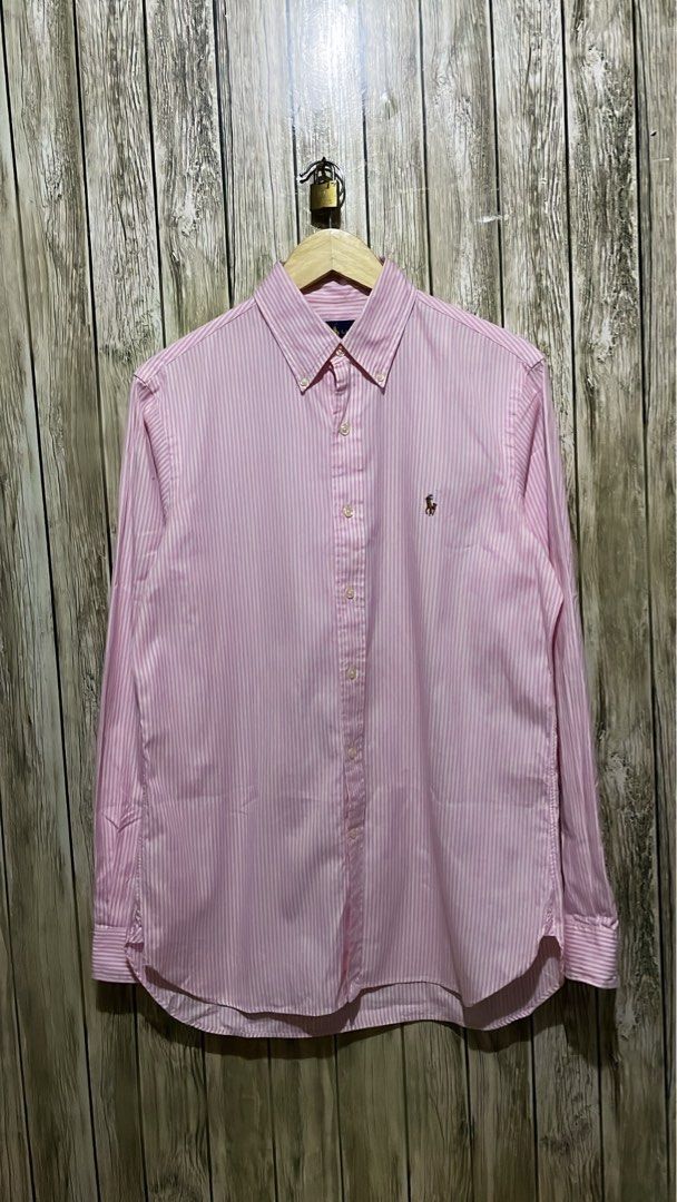 Ralph Lauren Button Down Pink Pin Stripe Multi Colored Pony LS (Category: Shirts) located in Cebu City. Submitted by johnova18 (Listing ID 1461697841, Image 3). Description: Ralph Lauren Button Down Pink Pin Stripe Multi Colored Pony LS Authentic ✅ Size: Large Width: 21 Length: 30.5 Color rate: 10/10 Pristine condition Good As New 3500 + shipping fee Location: Cebu City.