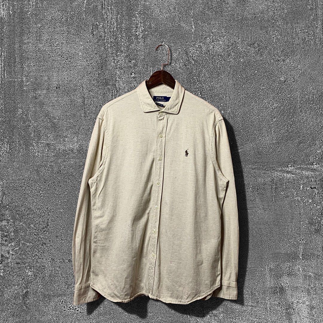 Ralph Lauren RL Beige Button down (Category: Formal Shirts) located in Quezon City. Submitted by donklasiko (Listing ID 1461576765, Image 1). Description: Condition: 9.5+/10 Pristine condition Issue: non Refer to the dimension 🤗 PM FOR MORE DETAILS NO RETURN, NO EXCHANGE & NO REFUND! ✅I ALSO ACCEPT TRADE/SWAP TO ANYTHING JUST DROP YOUR OFFER Please manage your expectations, this is a secondhand item. What you see is what you get 😊 💵MOP: GCASH,