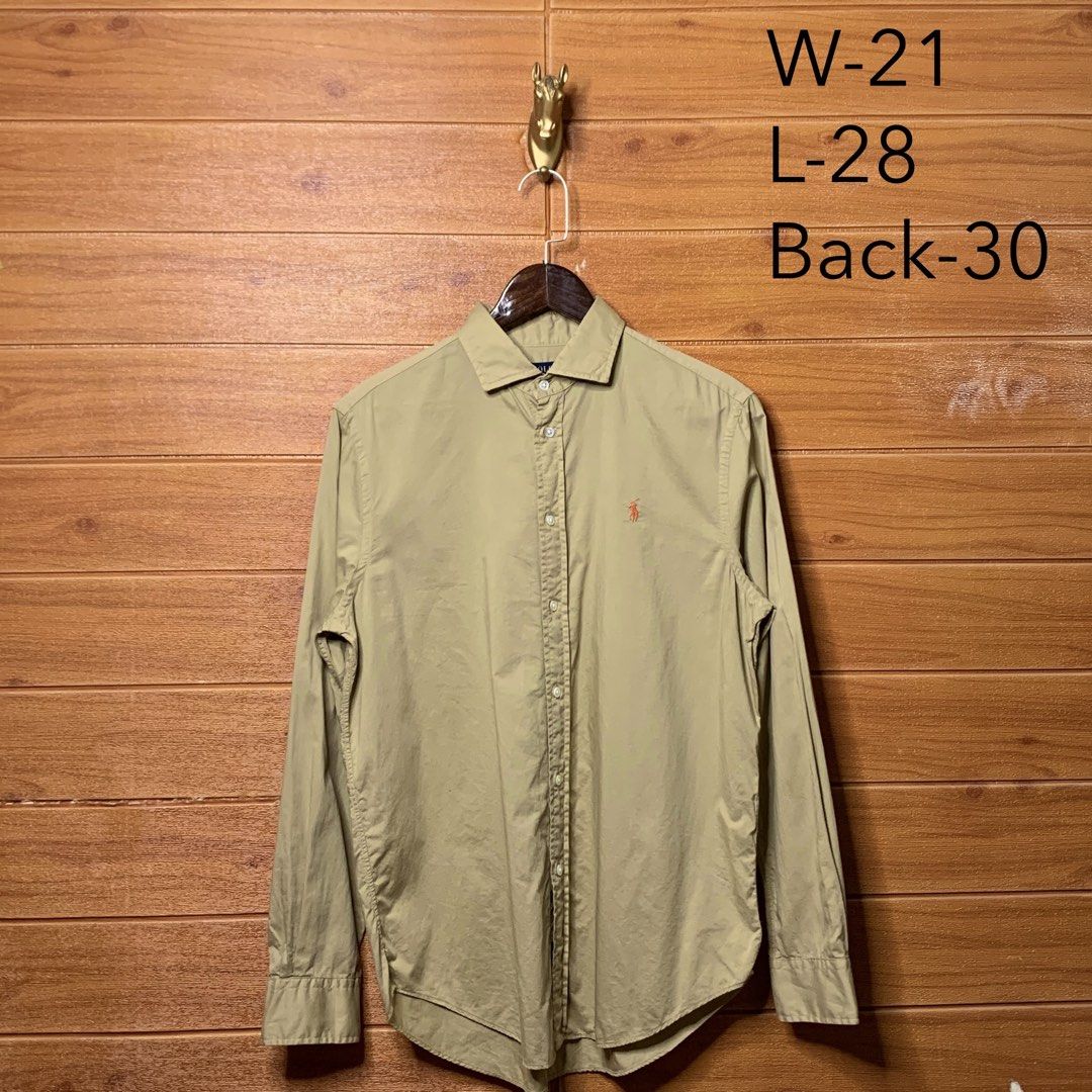 Ralph Lauren RL Khaki Button down (Category: Formal Shirts) located in Quezon City. Submitted by donklasiko (Listing ID 1461571832, Image 2). Description: Condition: 9.5+/10 Pristine condition Issue: non Refer to the dimension 🤗 PM FOR MORE DETAILS NO RETURN, NO EXCHANGE & NO REFUND! ✅I ALSO ACCEPT TRADE/SWAP TO ANYTHING JUST DROP YOUR OFFER Please manage your expectations, this is a secondhand item. What you see is what you get 😊 💵MOP: GCASH,