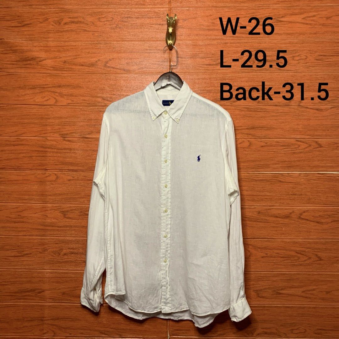 Ralph Lauren RL Linen Button down (Category: Formal Shirts) located in Quezon City. Submitted by donklasiko (Listing ID 1461579910, Image 2). Description: Condition: 9.5+/10 Pristine condition Issue: non Refer to the dimension 🤗 PM FOR MORE DETAILS NO RETURN, NO EXCHANGE & NO REFUND! ✅I ALSO ACCEPT TRADE/SWAP TO ANYTHING JUST DROP YOUR OFFER Please manage your expectations, this is a secondhand item. What you see is what you get 😊 💵MOP: GCASH,