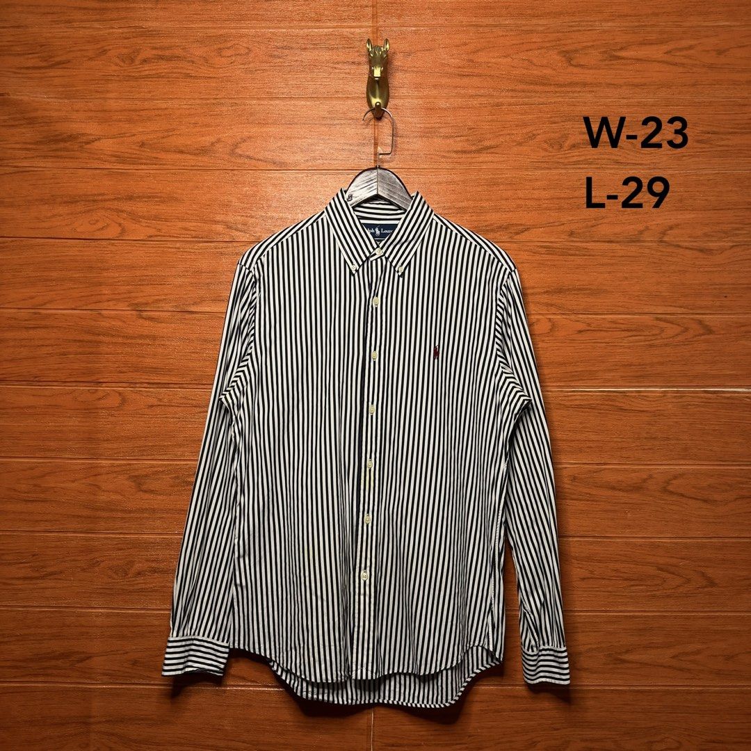 Ralph Lauren RL Striped Button down (Category: Formal Shirts) located in Quezon City. Submitted by donklasiko (Listing ID 1461787213, Image 2). Description: Condition: 9.5+/10 Pristine condition Issue: non Refer to the dimension 🤗 PM FOR MORE DETAILS NO RETURN, NO EXCHANGE & NO REFUND! ✅I ALSO ACCEPT TRADE/SWAP TO ANYTHING JUST DROP YOUR OFFER Please manage your expectations, this is a secondhand item. What you see is what you get 😊 💵MOP: GCAS