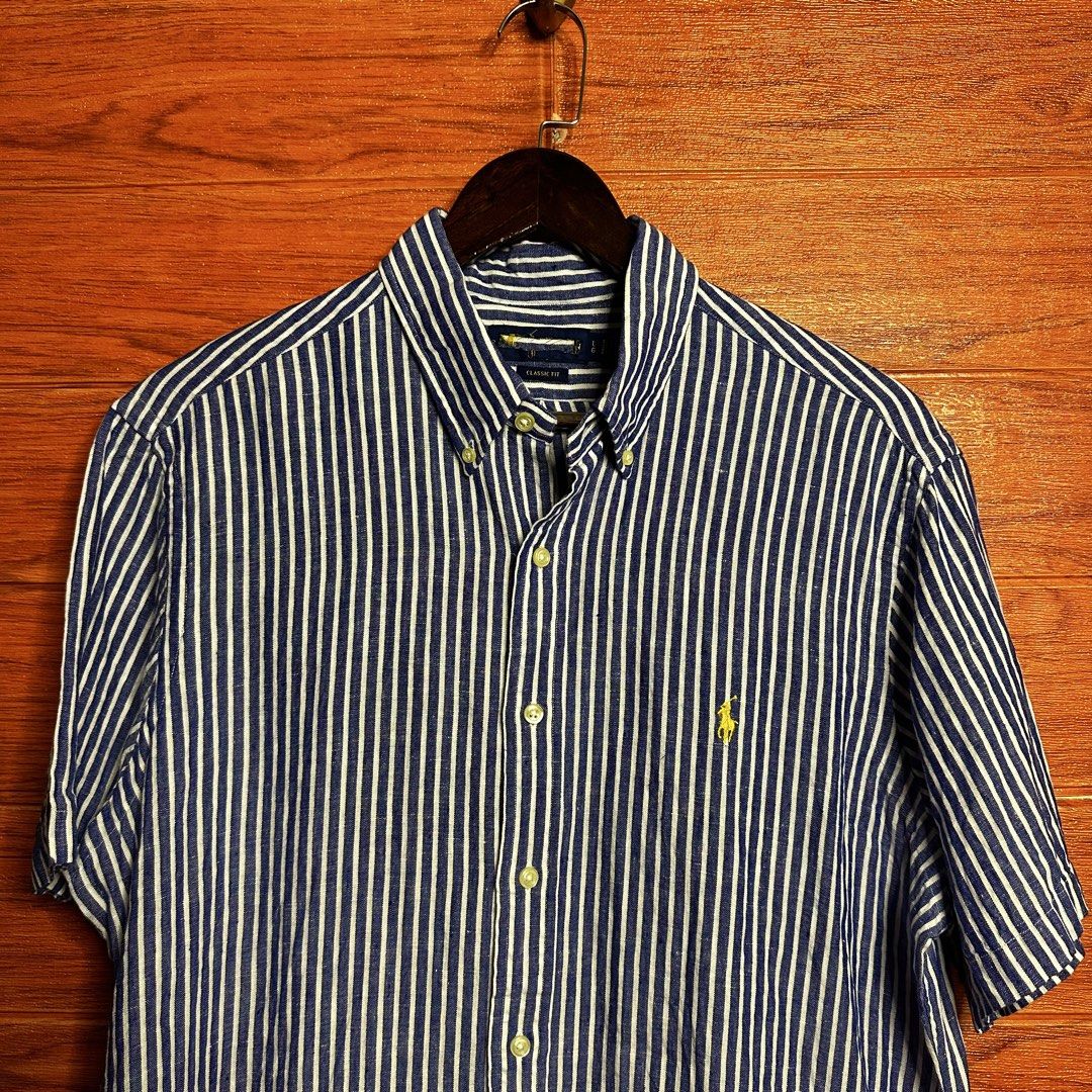 Ralph Lauren RL Striped Linen Button down (Category: Formal Shirts) located in Quezon City. Submitted by donklasiko (Listing ID 1461785418, Image 3). Description: Condition: 9.5+/10 Pristine condition Issue: non Refer to the dimension 🤗 PM FOR MORE DETAILS NO RETURN, NO EXCHANGE & NO REFUND! ✅I ALSO ACCEPT TRADE/SWAP TO ANYTHING JUST DROP YOUR OFFER Please manage your expectations, this is a secondhand item. What you see is what you get 😊 💵MOP