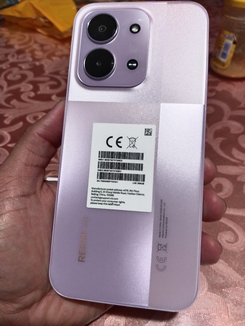 Redmi 15c 5g (Category: Xiaomi) located in Las Pinas. Submitted by rmrkdzz (Listing ID 1461616116, Image 1). Description: redmi 15c 5g 2weeks old all goods naman working lahat rfs needs funds complete with box and case .