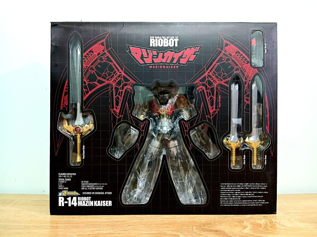 Riobot R-14 Mazinkaiser (Category: Gundam & Model Kits) located in Valenzuela. Submitted by yen_taw (Listing ID 1461128928, Image 1). Description: Riobot R-14 Mazinkaiser Mint in Box (opened for inspection only) Php 10,500.00.