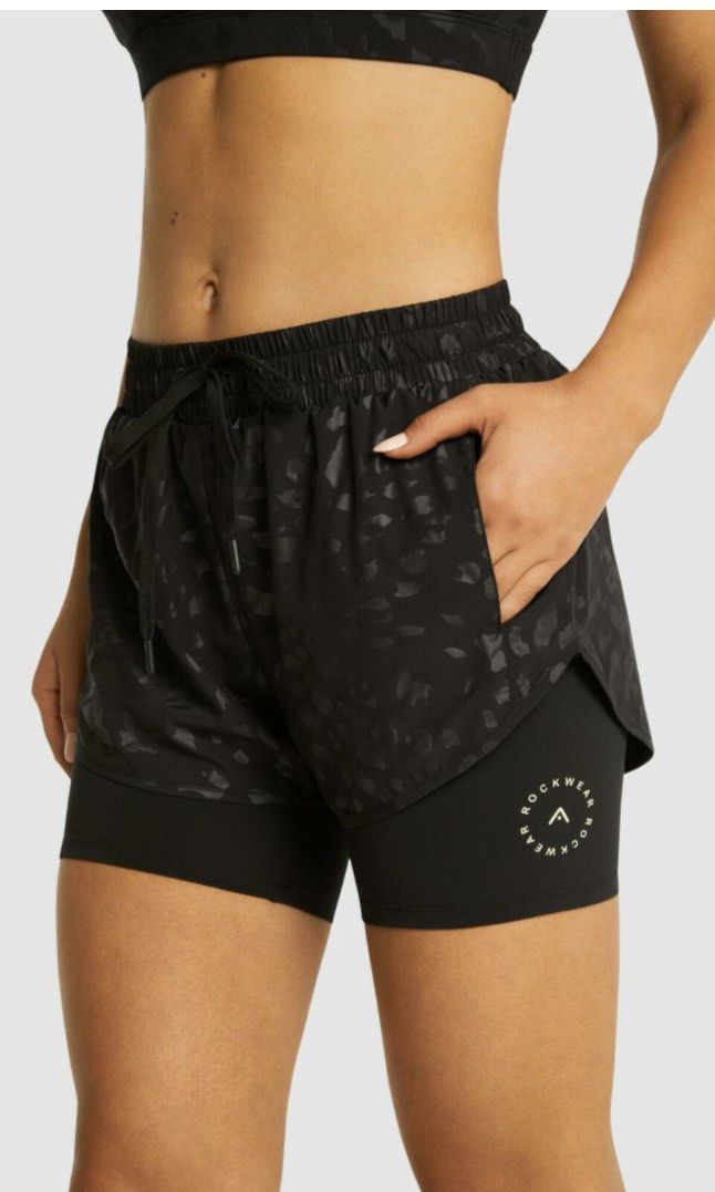ROCKWEAR Dreamer Run Shorts (Category: Activewear) located in Bacoor. Submitted by sad.burrito (Listing ID 1461660542, Image 1). Description: Leopard print black running shorts. From an Australian women's activewear and athleisure brand. 📦 Lalamove/LBC, shipping fee shouldered by buyer 📍 Bacoor, Cavite.