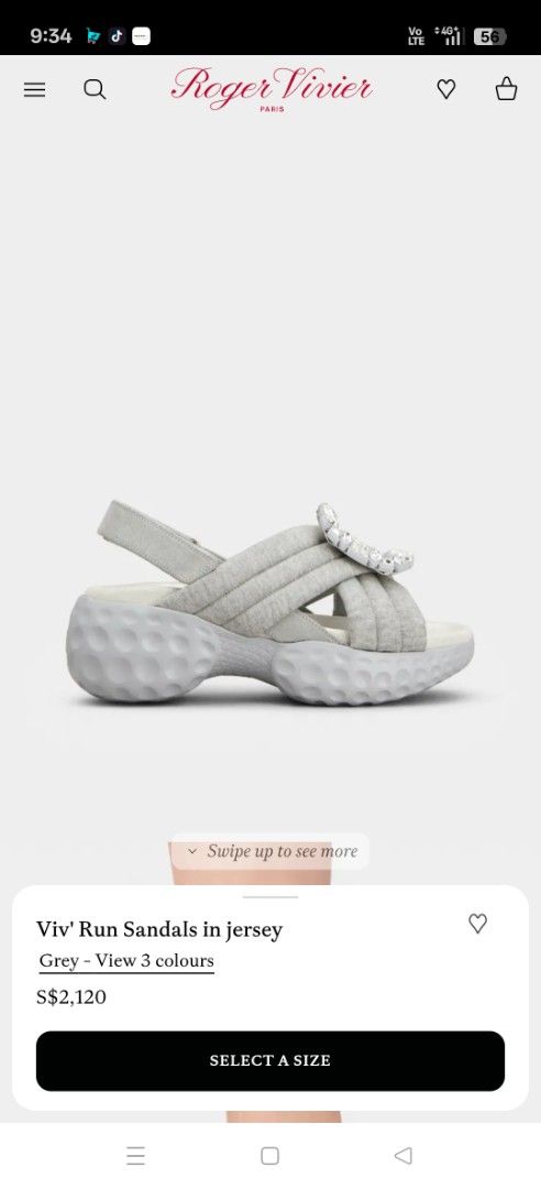 Roger Vivier Silver Crystal Buckle Slingback Sandals (Category: Flats & Sandals) located in Davao. Submitted by noelamihan05424 (Listing ID 1461570428, Image 2). Description: - Authentic Roger Vivier silver sandals - Iconic crystal buckle detail - Secure and comfortable slingback strap - Padded straps and sole for all-day comfort - Versatile: dress up or down - Comes with original box -23.5 cm on tape - No issue .