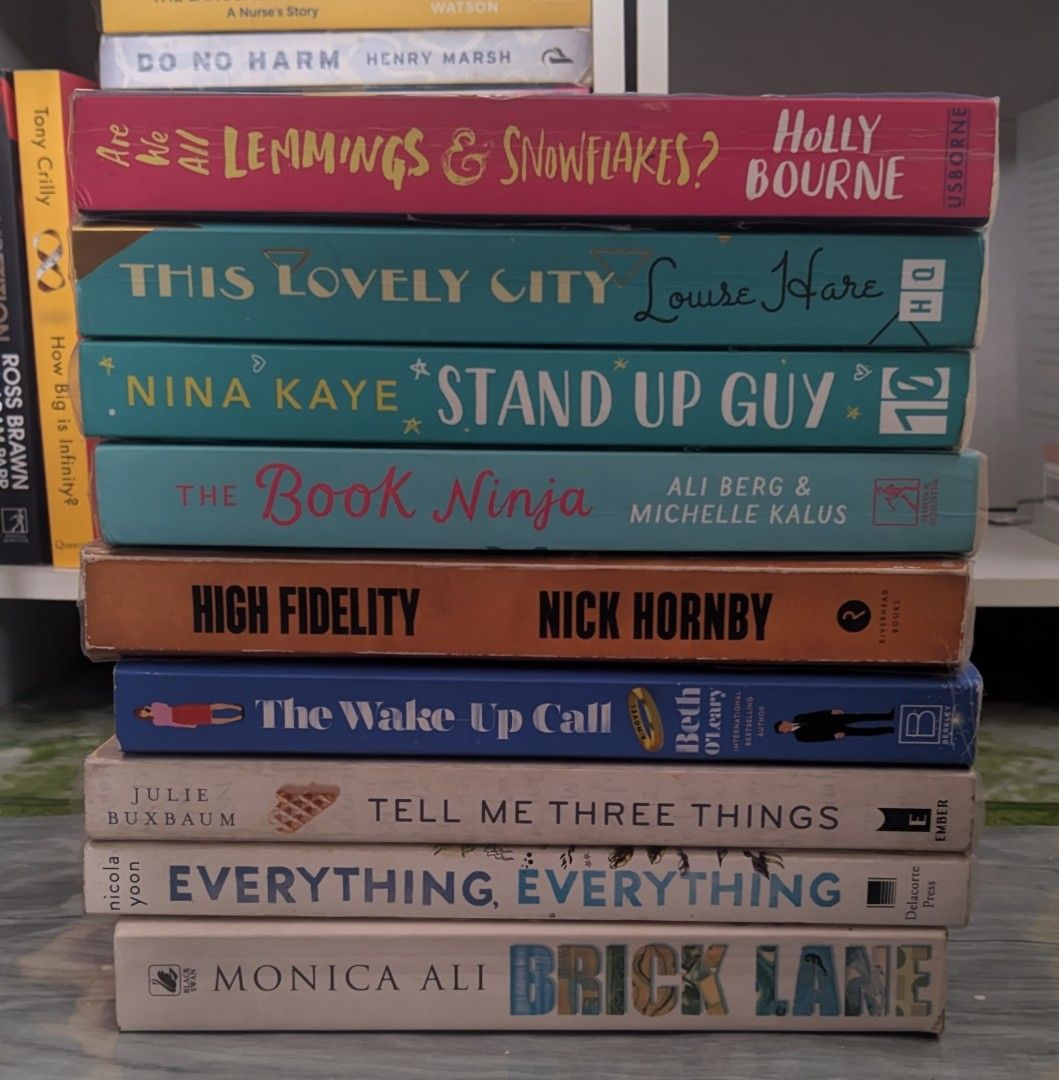 romance preloved book bundle (Category: Storybooks) located in Rizal. Submitted by maggotsforthebrain (Listing ID 1461688558, Image 2). Description: FS a mix of romance book bundle. this is a total of 9 books as you can see, you can check the titles individually. note that some books may have minimal foxing, spine crease, tanning, and shelf ware. but they certainly have no annotations and stuff. you can dm me for the individual condition of the b