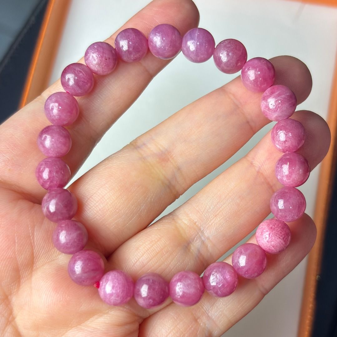 Ruby Beaded Bracelet (Category: Bracelets) located in Kuala Lumpur. Submitted by serendiphic (Listing ID 1461793328, Image 1). Description: - All natural ruby bracelet - Bead size: ~9mm - Fits wrist size: 17cm - These are all natural stones hence they will contain inclusions - Actual color may be different due to lighting or monitor display - Do NOT buy if you're a perfectionist 💔 Shipping T&C: - I ship within West Malaysia ONLY (RM 8) - Order w