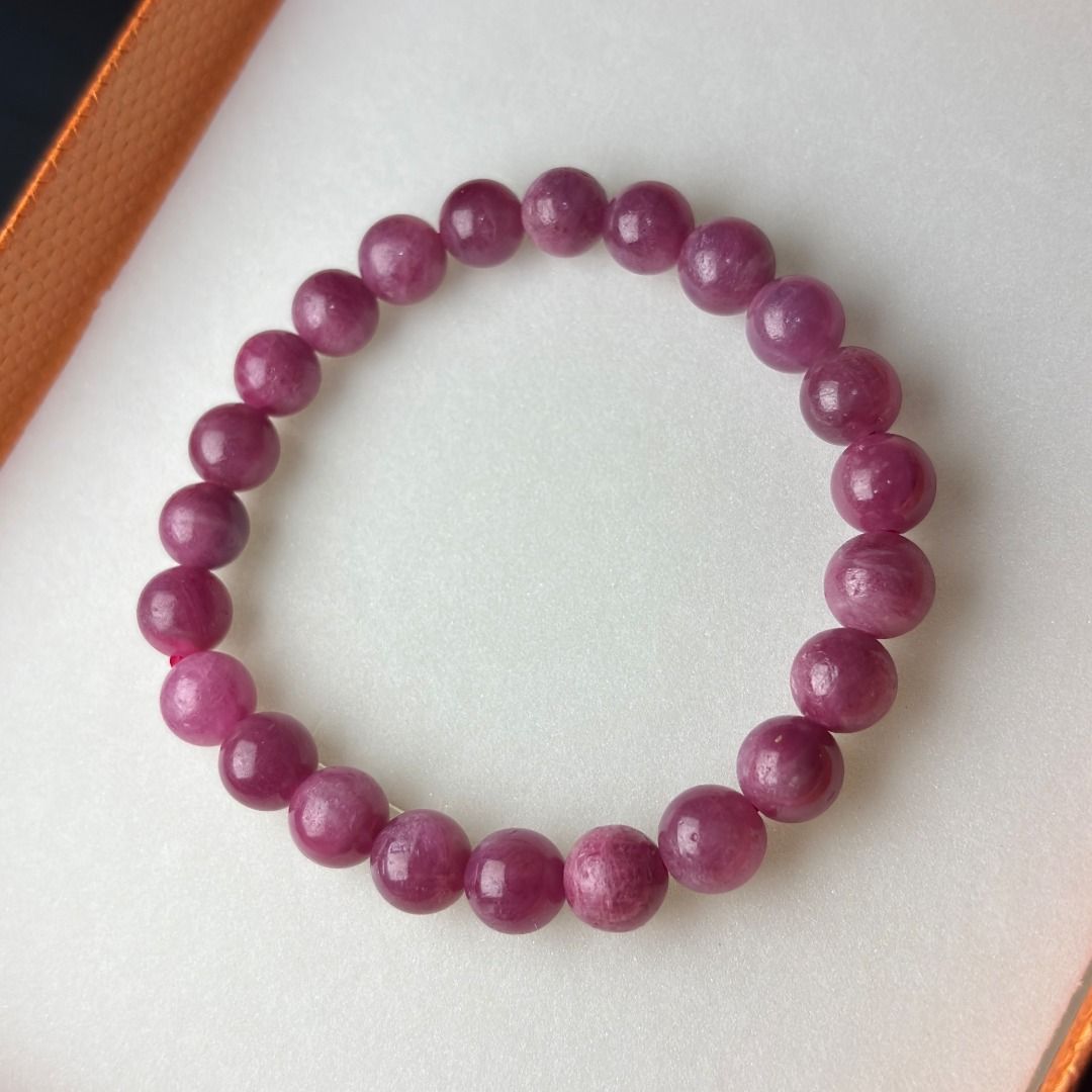 Ruby Beaded Bracelet (Category: Bracelets) located in Kuala Lumpur. Submitted by serendiphic (Listing ID 1461793328, Image 3). Description: - All natural ruby bracelet - Bead size: ~9mm - Fits wrist size: 17cm - These are all natural stones hence they will contain inclusions - Actual color may be different due to lighting or monitor display - Do NOT buy if you're a perfectionist 💔 Shipping T&C: - I ship within West Malaysia ONLY (RM 8) - Order w