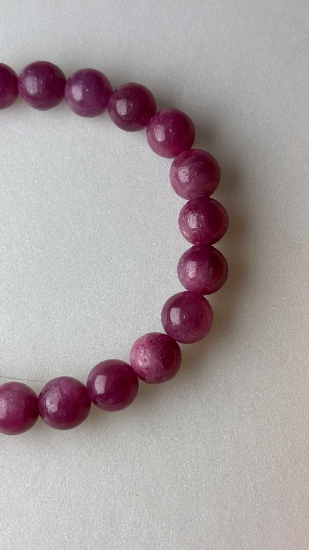 Ruby Beaded Bracelet (Category: Bracelets) located in Kuala Lumpur. Submitted by serendiphic (Listing ID 1461793328, Image 2). Description: - All natural ruby bracelet - Bead size: ~9mm - Fits wrist size: 17cm - These are all natural stones hence they will contain inclusions - Actual color may be different due to lighting or monitor display - Do NOT buy if you're a perfectionist 💔 Shipping T&C: - I ship within West Malaysia ONLY (RM 8) - Order w