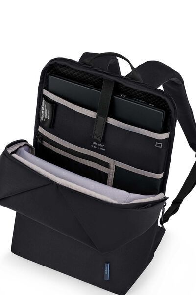 Samsonite Black Lite-Geo Backpack Laptop Bag (Category: Backpacks) located in San Juan City. Submitted by marie_d_r (Listing ID 1461583272, Image 3). Description: - Sleek black Samsonite backpack - Dedicated padded laptop compartment - Multiple pockets for excellent organization - Comfortable padded shoulder straps - Perfect for daily work commutes or travel adventures - Clean, minimalist design.