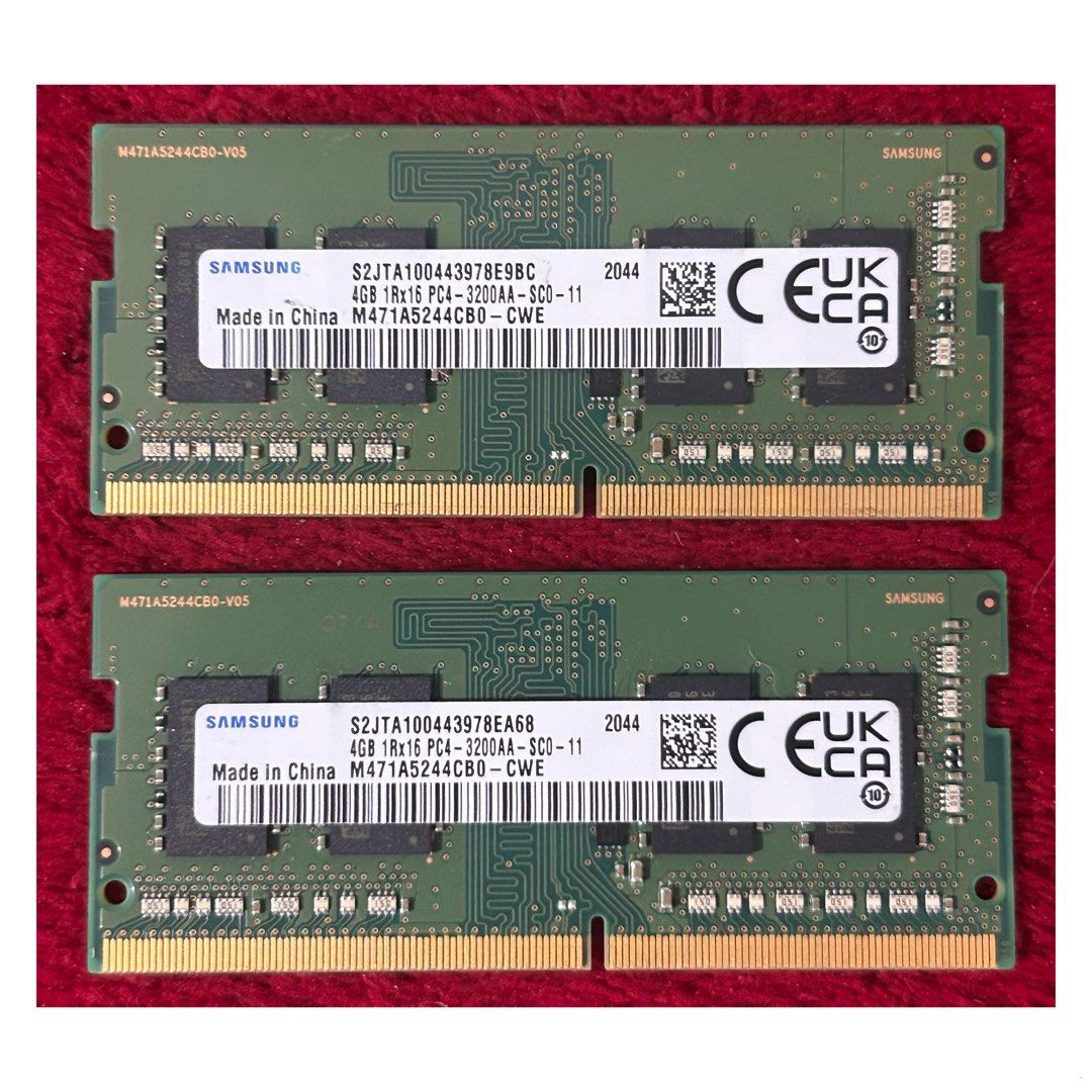 Samsung 4GB DDR4 3200A (Category: Computer Parts) located in Pasig City. Submitted by califinestcollectibles (Listing ID 1461589119, Image 3). Description: Samsung 4GB DDR4 3200A EL#0022 1600 each Capacity: 4GB Memory Type: DDR4 SDRAM Speed: 3200MHz (PC4-3200AA ) Form Factor: 260-Pin SO-DIMM Configuration: 1Rx16Voltage: 1.2V Original/Authentic From USA Pick Up at One Oasis condominium ortigas extension pasig city Or Delivery via Lalamove,Jnt, LBC