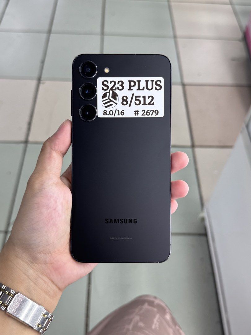 SAMSUNG S23 PLUS 8/512GB OPENLINE NTC VARIANT (Category: Samsung) located in San Juan City. Submitted by aynaagadgets (Listing ID 1461733932, Image 1). Description: SAMSUNG S23 PLUS 8/512GB OPENLINE SEPTEMBER 2026 STALL #: XB-07 FOR SALE | TRADE / SWAP PASS SA MGA SCAMMERS / THIRD PARTY (RFS: Buy and Sell) ⬇️DETAILS⬇️ •8/512 GB (Other storage is also available) •Black (Other color is also available but price may vary) •NTC Variant •95% Smooth (Ma