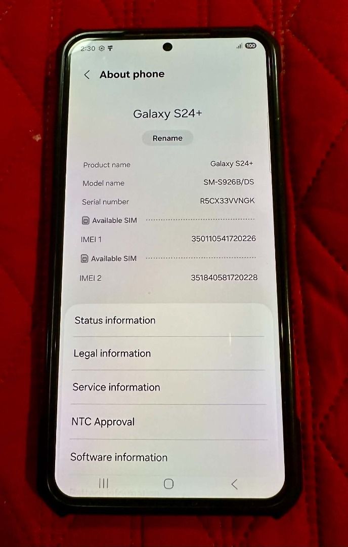 Samsung S24+ 256gb (Category: Samsung) located in Manila. Submitted by memorylanestore (Listing ID 1461615555, Image 2). Description: Samsung S24+ 256gb As is(no box and cable included) No issues Never been repaired Item available for viewing, for appointment basis Accepts: Cash, Gcash and Online Bank Transfer.