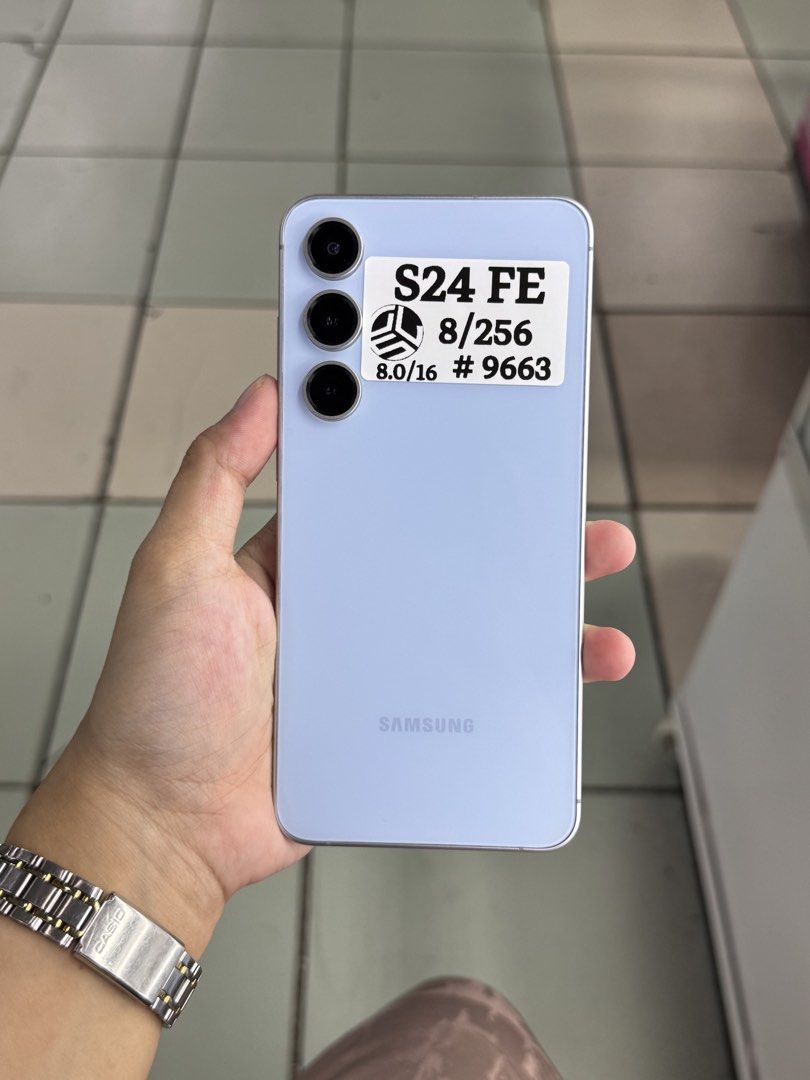 SAMSUNG S24 FE 8/256GB OPENLINE NTC VARIANT (Category: Samsung) located in San Juan City. Submitted by aynaagadgets (Listing ID 1461734747, Image 1). Description: SAMSUNG S24 FE 8/256GB OPENLINE SEPTEMBER 2026 STALL #: XB-07 FOR SALE | TRADE / SWAP PASS SA MGA SCAMMERS / THIRD PARTY (RFS: Buy and Sell) ⬇️DETAILS⬇️ •8/256 GB (Other storage is also available) •Blue (Other color is also available but price may vary) •NTC Variant •95% Smooth •Trueton