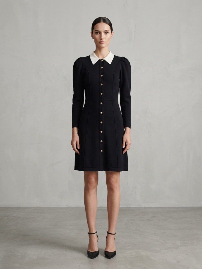 SANDRO COLLARED HEAVY KNIT PUFF SLEEVE DRESS (Category: Dresses) located in Pasig City. Submitted by vetementsdemanila (Listing ID 1461718086, Image 1). Description: SANDRO COLLARED HEAVY KNIT PUFF SLEEVE DRESS New with tags Size: 38 Bust: 36 inches Waist: 30 inches Length: 37 inches P1980 PLUS SHIPPING.