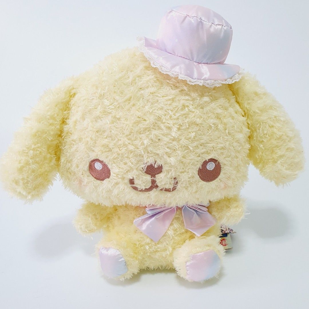 Sanrio Pompompurin Yumekawa Plush (Category: Plushies & Soft Toys) located in Taytay. Submitted by kyo.mono (Listing ID 1461570753, Image 1). Description: 💟Follow us on IG: kyo.mono for faster replies TikTok: kyo.mono_ for videos and review Brand new with paper tag Auth from Japan Actual photo posted Approx 15" (hat included).