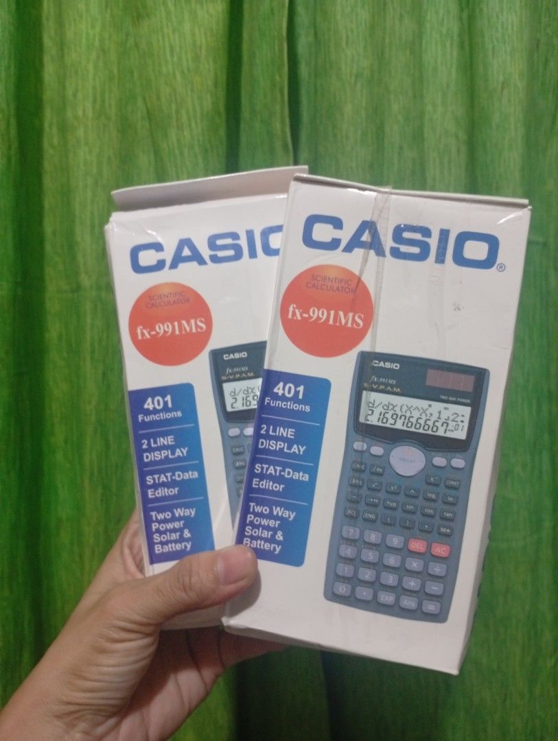 Scientific Calculator (Category: Stationery & School Supplies) located in Taguig. Submitted by mgaabubotniligaya (Listing ID 1461685887, Image 2). Description: ✨ Brandnew and sealed ✨ Mine at your own risk ✨ No return and no refund 📍Location: Wawa / Sta. Ana, Taguig 🛵Lalamove and Pick Up Only 💸Payment First thru GCash / PayMaya and other Banks.
