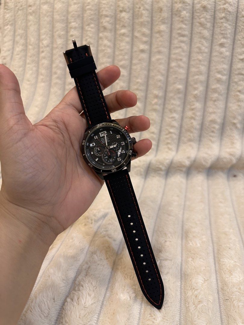 Seiko Alba Active Chronograph (Category: Men's Watches) located in Pasig City. Submitted by surplusatbp (Listing ID 1461566119, Image 2). Description: Alba Active Chronograph Description: Bold and aggressive multi-sub-dial sport chronograph from Seiko’s sub-brand, featuring high-contrast tactical styling and robust water resistance. Case Size: 49.3mm | Wrist Size: Fits up to 21 cm Features & Selling Points: * Deep textured black dial accented wit
