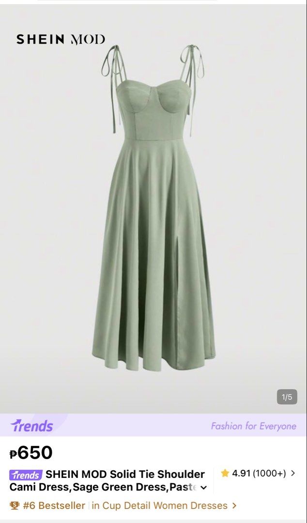 Shein Dress (Category: Dresses) located in Quezon City. Submitted by pshcart_ (Listing ID 1461574015, Image 2). Description: - used only twice - in good condition.